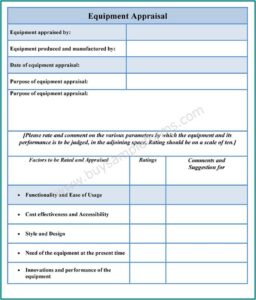 Used Car Appraisal Form Free Download