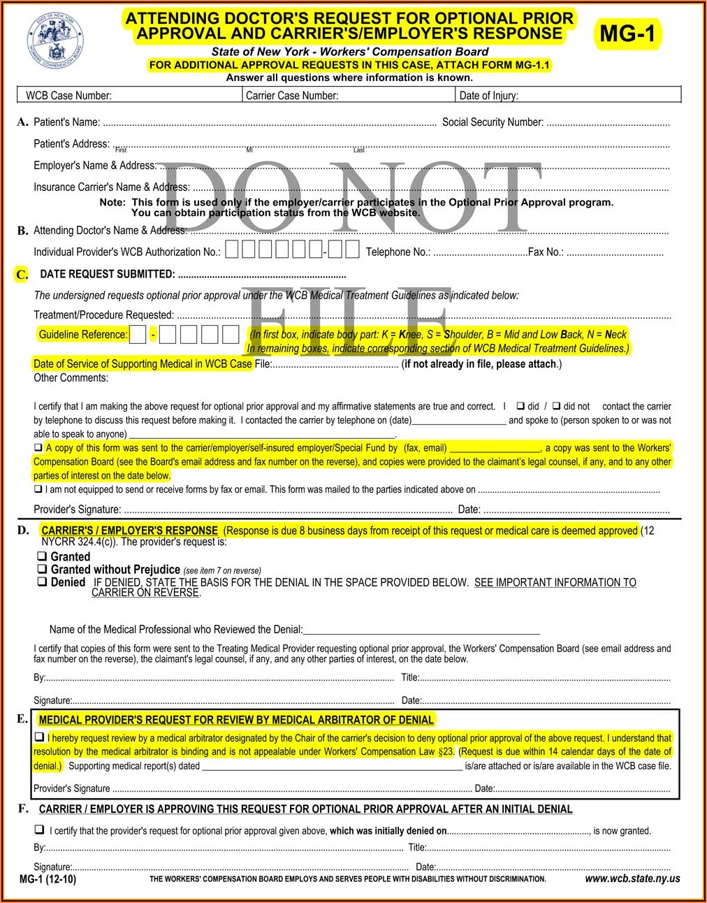 Workers Compensation Board Form Ce 200