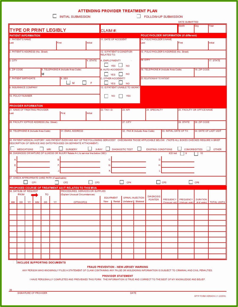 1500 Health Insurance Claim Form Printable