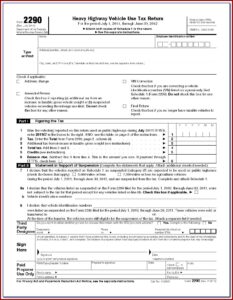 2290 Tax Form Pdf