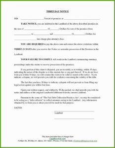 3 Day Eviction Notice Ohio Form