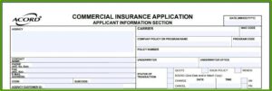 Acord 125 Application Fillable