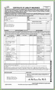 Acord Form 125 Fillable