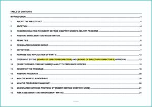 Aml Policy Template Australia