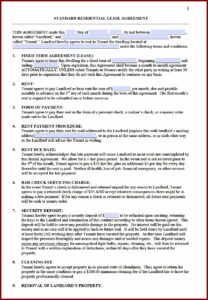 Annual Lease Agreement Form