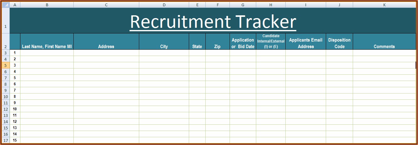 Applicant Tracking Log Template
