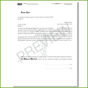 Assignment And Assumption Of Lease Form New York