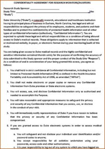 Audit Confidentiality Agreement Template