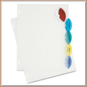 Avery Printable Tab Inserts Template