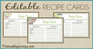 Avery Recipe Card Template