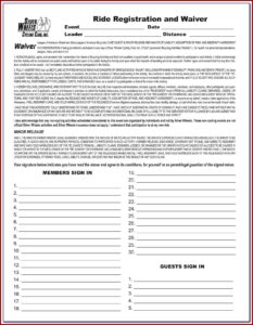 Bike Rental Waiver Form