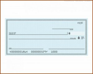 Blank Business Checks Template