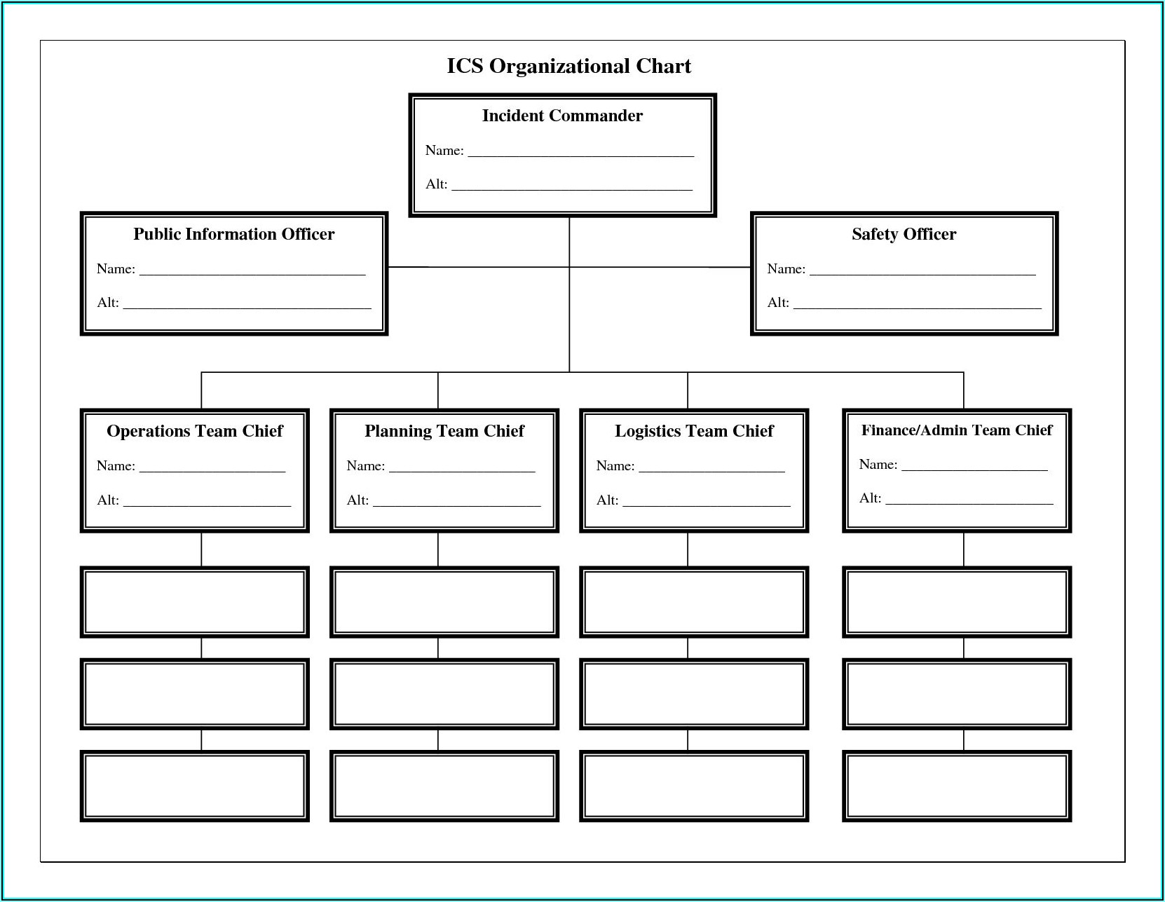 Blank Organizational Chart Template Free