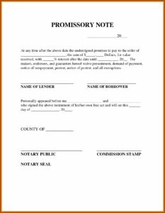 Ca Promissory Note Template