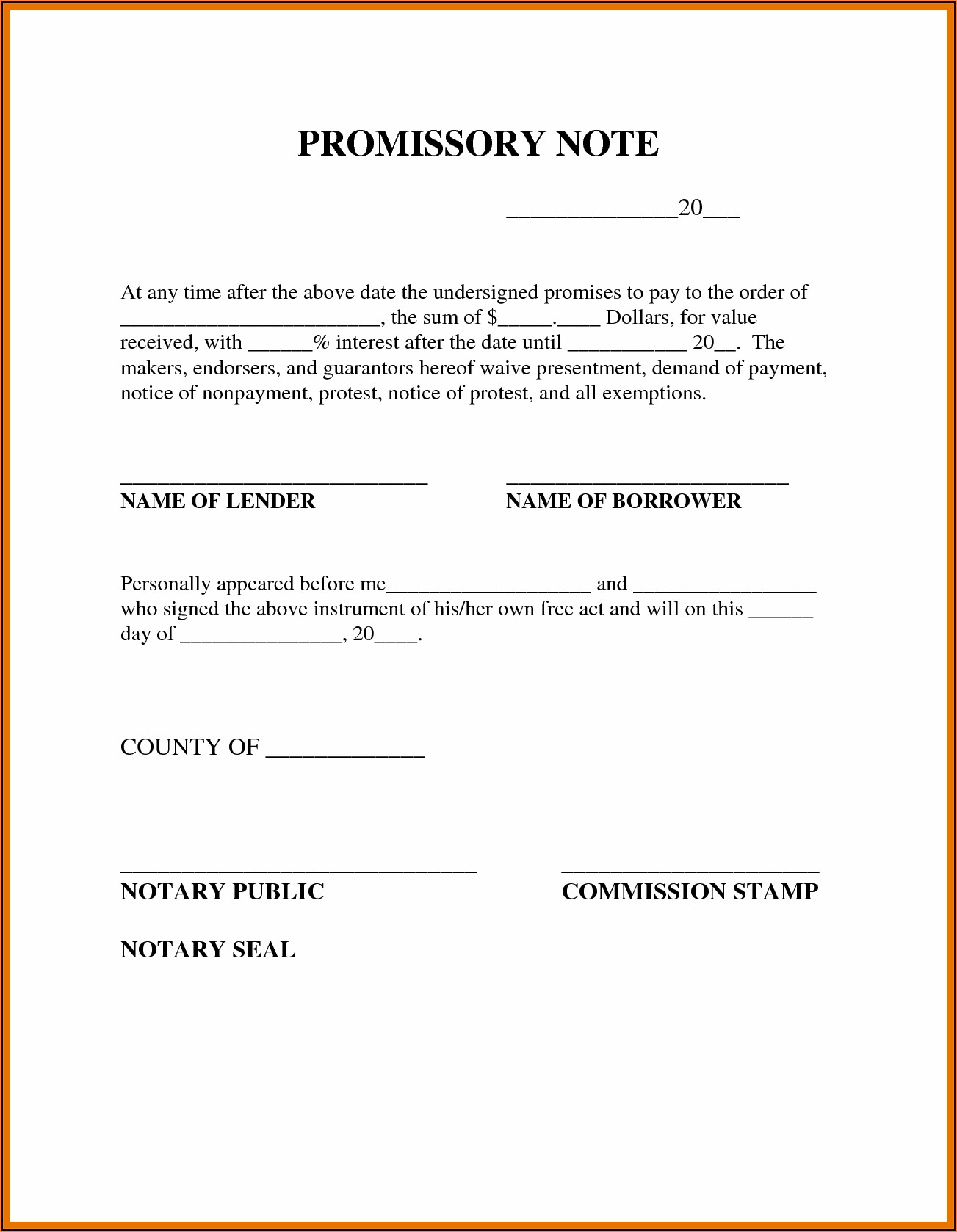 Interest Only Promissory Note Template Template 1 Resume Examples 