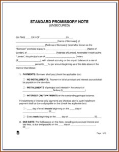 California Demand Promissory Note Form