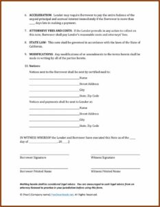 California Promissory Note Template