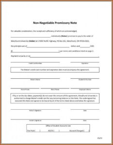 Canadian Promissory Note Form