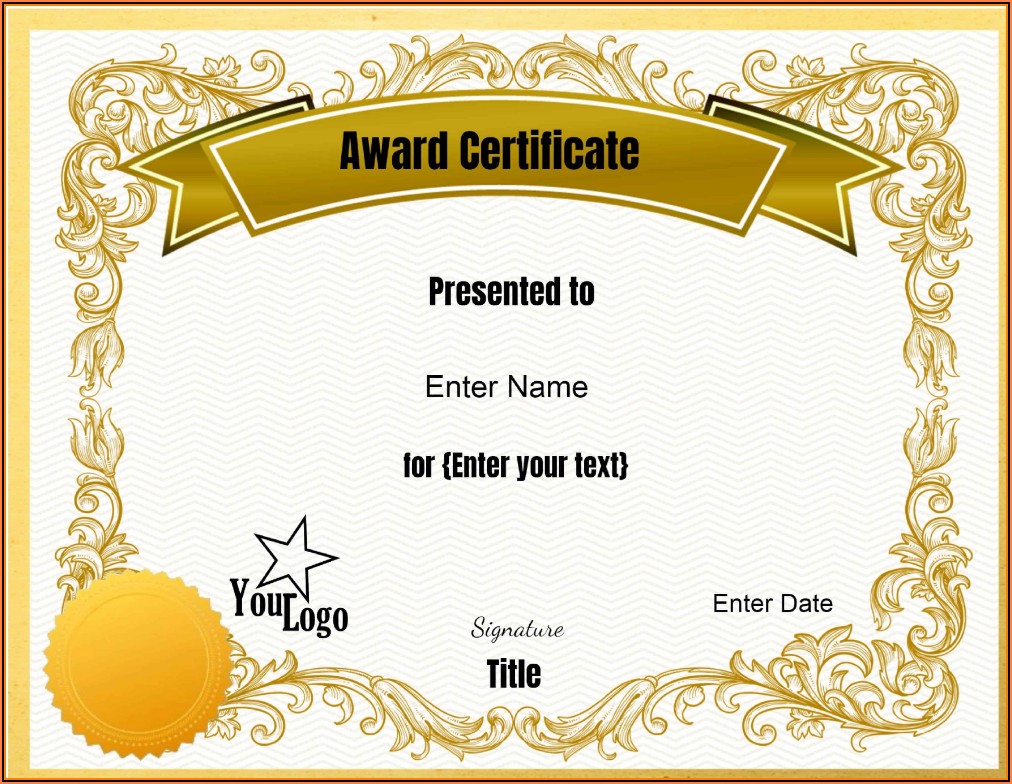 Certificate Seal Template Online