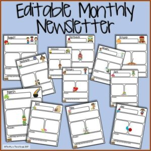 Classroom Monthly Newsletter Templates Free