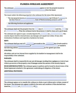 Commercial Lease Agreement Form Florida