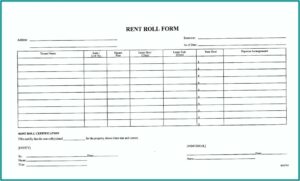 Commercial Rent Roll Template Excel