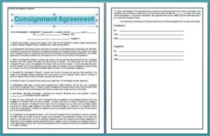 Consignment Contract Template Free