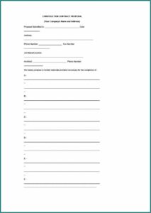 Construction Proposal Template Free Download