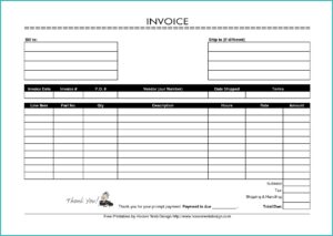 Consulting Invoice Template Pdf