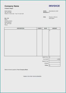 Consulting Invoice Template Uk
