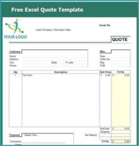Contractor Invoice Template Uk Excel