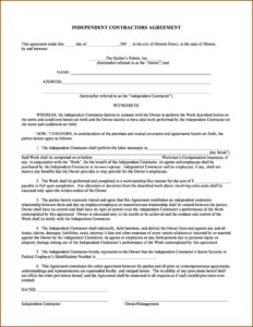 Contractor Template Agreement