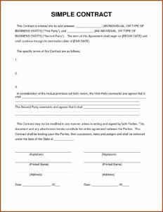 Contractor Template Contract