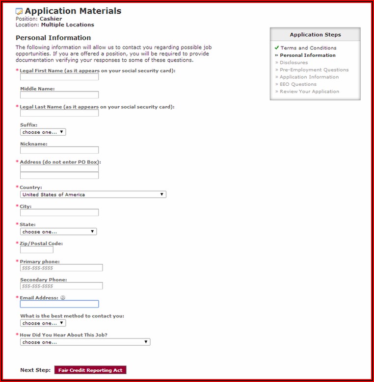 Costco Online Application Form Employment