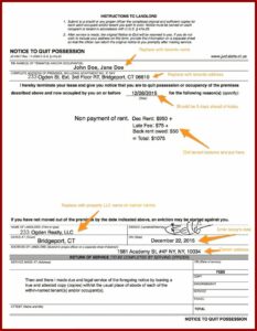 Court Form To Evict Tenant
