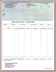 Create A Pay Stub Template