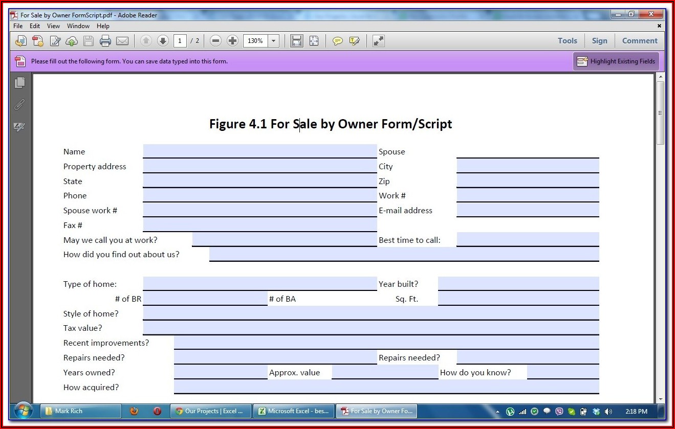 Create Fillable Form In Pdf