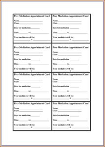 Dental Appointment Card Template Free