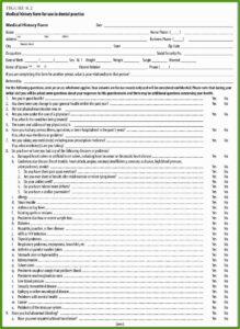 Dental Patient History Form Template