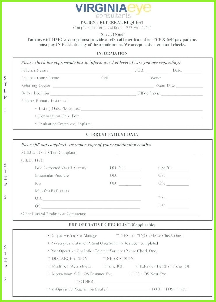 Dental Patient Referral Form Template