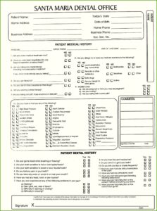 Dental Patient Registration Form Template