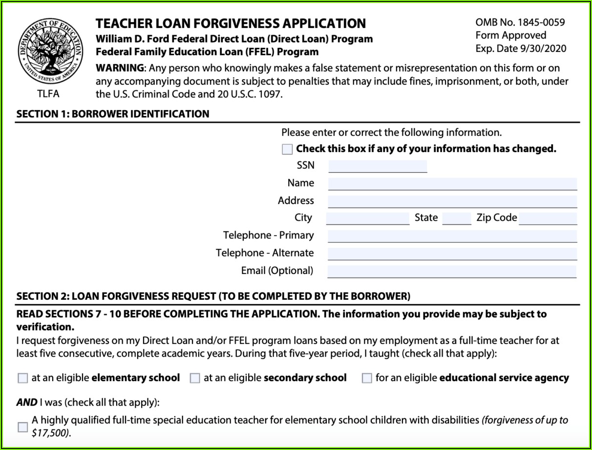 Disability Form For Student Loan Forgiveness