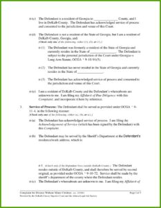 Divorce By Publication Forms Ga