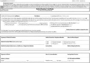 Dot Medical Certification Forms