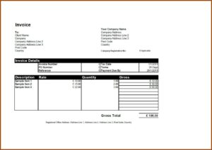 Excel Free Invoice Format