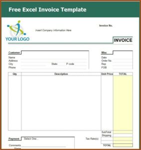 Excel Free Invoice Template Download