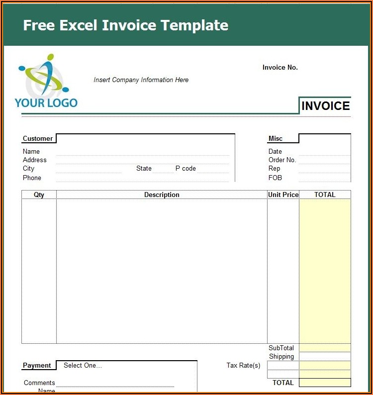 Excel Free Invoice Template Download