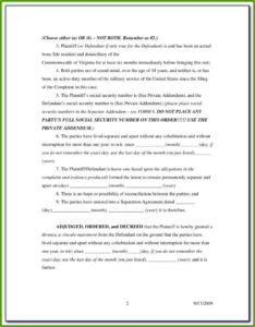 Fairfax County Divorce Filing Fee