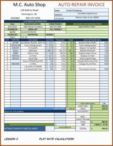 Fake Oil Change Receipt Template