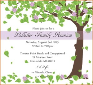 Family Reunion Invitation Designs